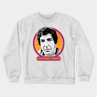 Leonard Cohen // Retro 1970s Style Fan Design Crewneck Sweatshirt